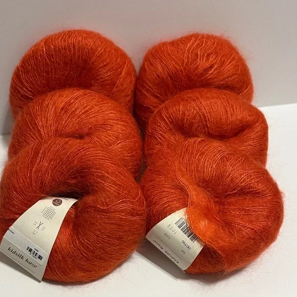 Rowan Kidsilk Haze Yarn in Vibrant Orange lot of 6 - Picture 5 of 6
